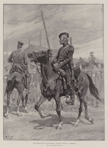 Le désaccord anglo-russe, soldats russes à Tientsin